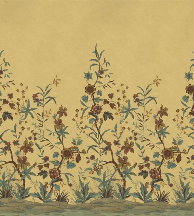 Peacock Toile Scene 2 Mural by Designers Guild Sepia