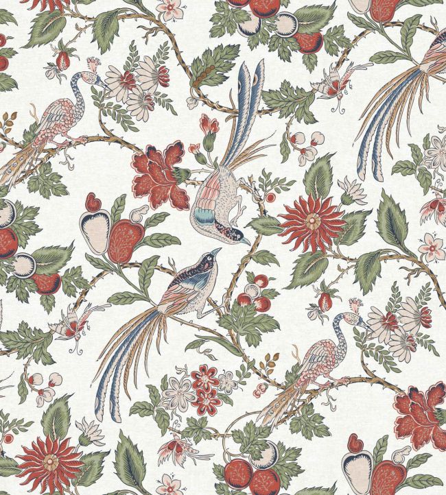 Peacock Trail Fabric by Warner House Clay