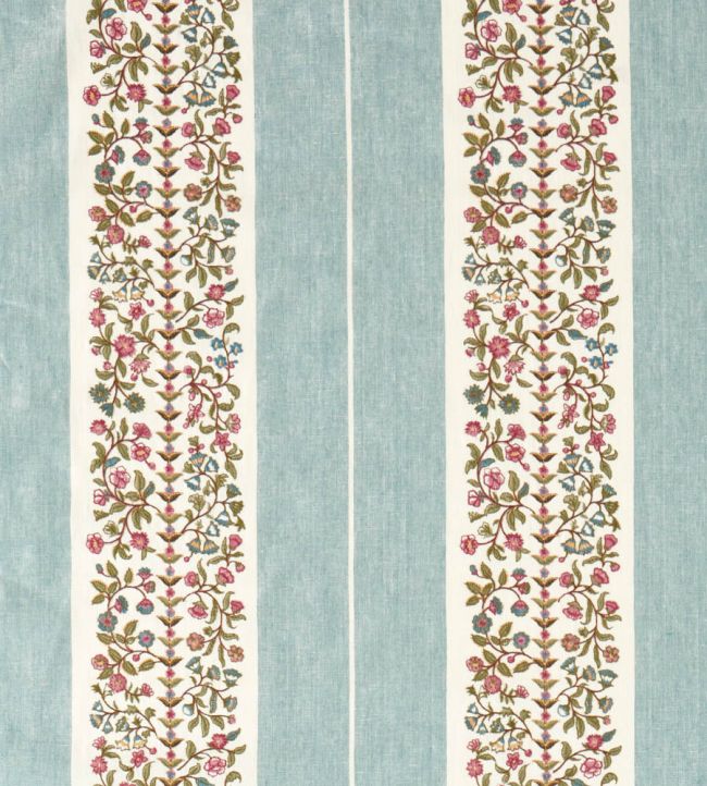 Pergola Embroidery Fabric by Sanderson Mineral Blue