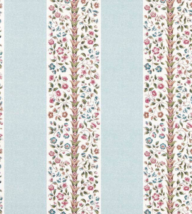 Pergola Stripe Wallpaper by Sanderson Mineral Blue/Wisteria
