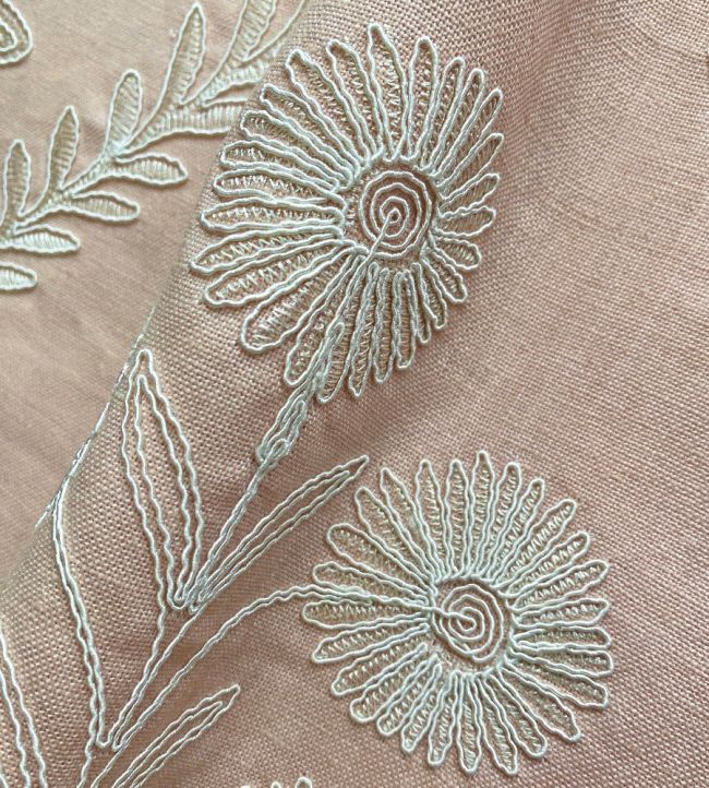 Persian Daisy Fabric by Ian Sanderson Ballet Pink