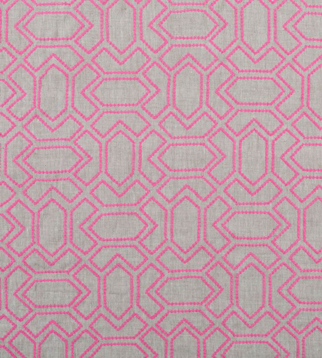 Petite Paravento Fabric in Hot Pink/Natural by Vanderhurd | Jane Clayton