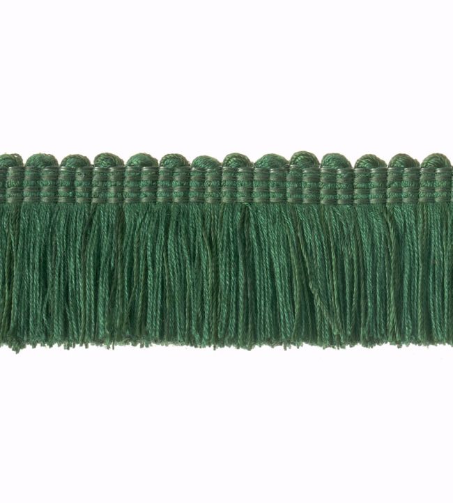 Plain Mat Moss Fringe 45mm Trimming by Houles Forest Green