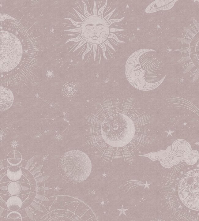 Planetarium Wallpaper in Pink by Rebel Walls | Jane Clayton