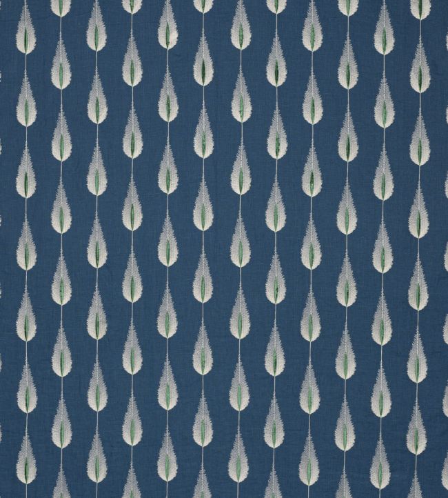 Plato Linen Fabric by Jane Churchill Navy
