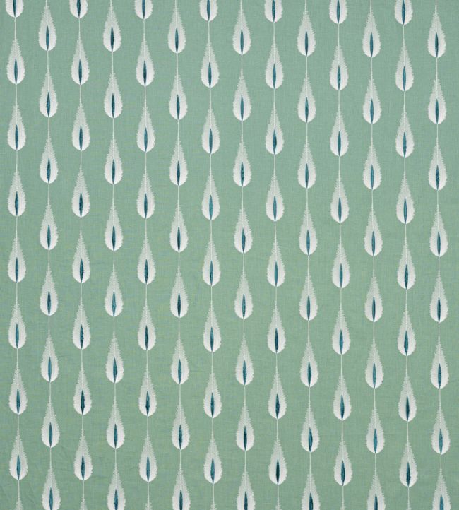 Plato Linen Fabric by Jane Churchill Teal