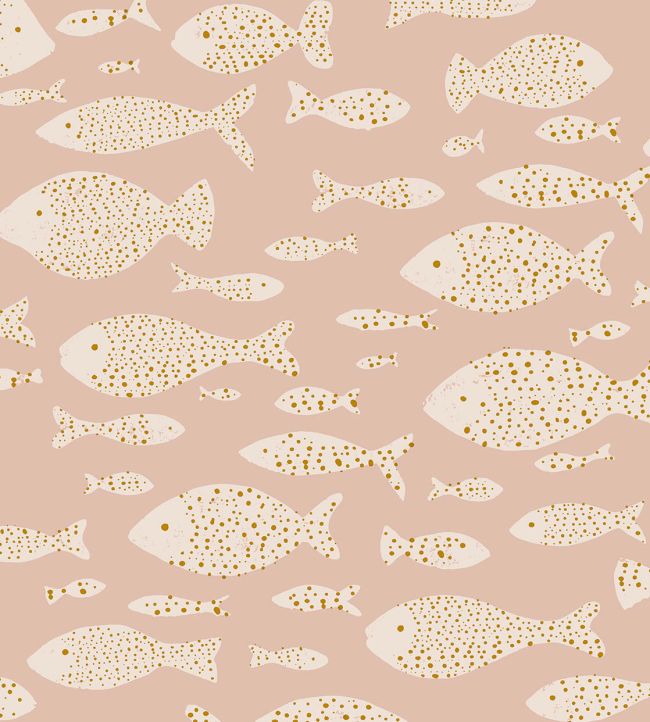 Polka Fish Wallpaper in 01 by Eijffinger | Jane Clayton