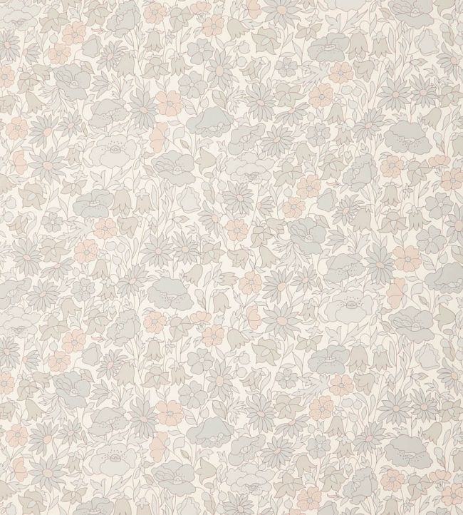 Poppy Meadowfield Wallpaper by Liberty Pewter
