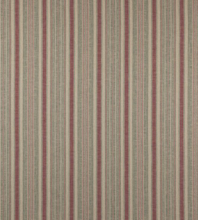 Porth Stripe Fabric by Colefax and Fowler Red/Green