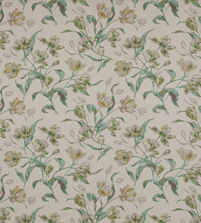 Primavera Fabric by Colefax and Fowler Ivory/Green