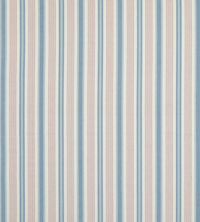 Purbeck Stripe Fabric by Baker Lifestyle Red/Blue