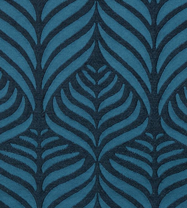 Quill Weave in Yarn Jacquard Fabric by Liberty Lapis