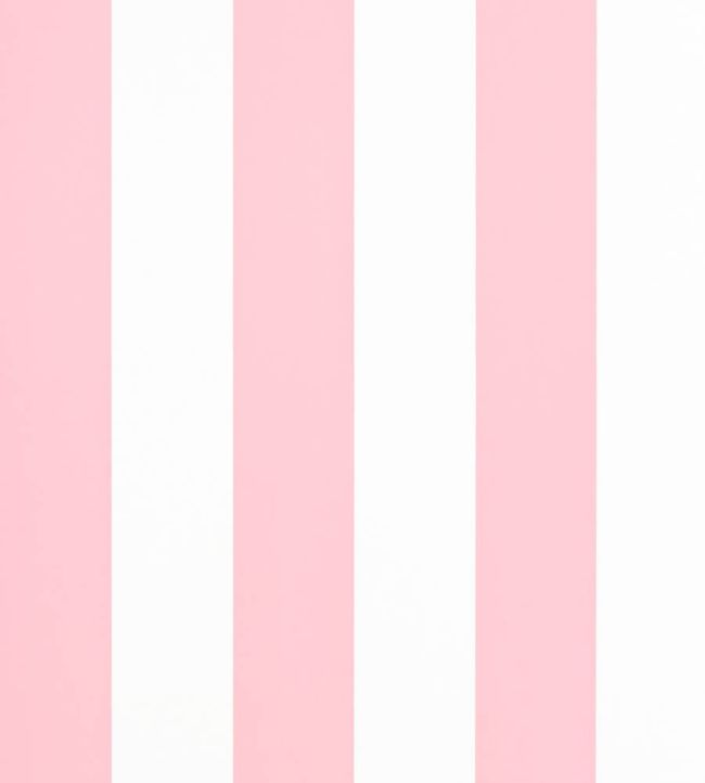 Spalding Stripe Wallpaper by Ralph Lauren in Pink/White