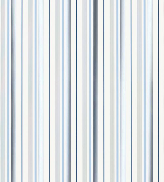 Gable Stripe Wallpaper by Ralph Lauren in French Blue | Jane Clayton