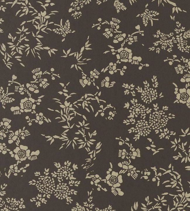 Teabowl Calico Wallpaper by Ralph Lauren in Chocolate | Jane ...