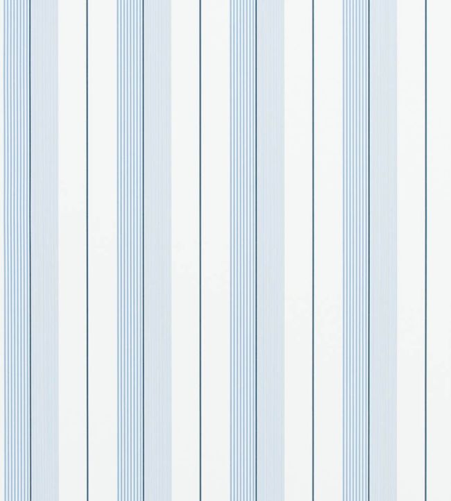 Aiden Stripe Wallpaper by Ralph Lauren in Blue/Navy/White | Jane Clayton