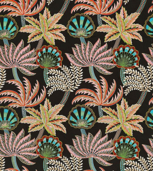 Ravenala Fabric by Osborne & Little Charcoal/Blush