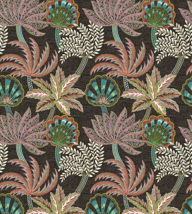 Ravenala Wallpaper by Osborne & Little Charcoal/Blush