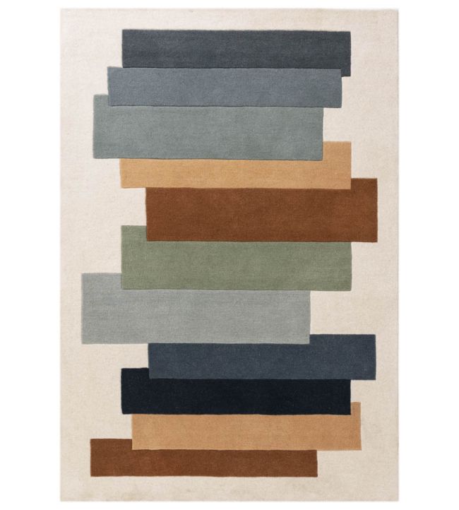 Reef Stacks Rug in Green RF32 by Asiatic | Jane Clayton