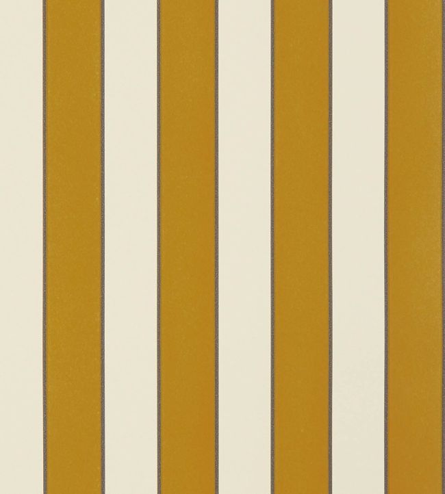 Regency Stripe Wallpaper in Ochre by Osborne & Little Jane Clayton