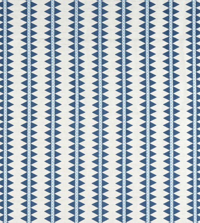 Reno Stripe Fabric by Thibaut Navy