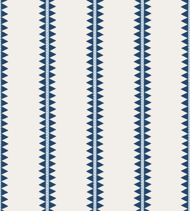 Reno Stripe Wallpaper by Thibaut Navy