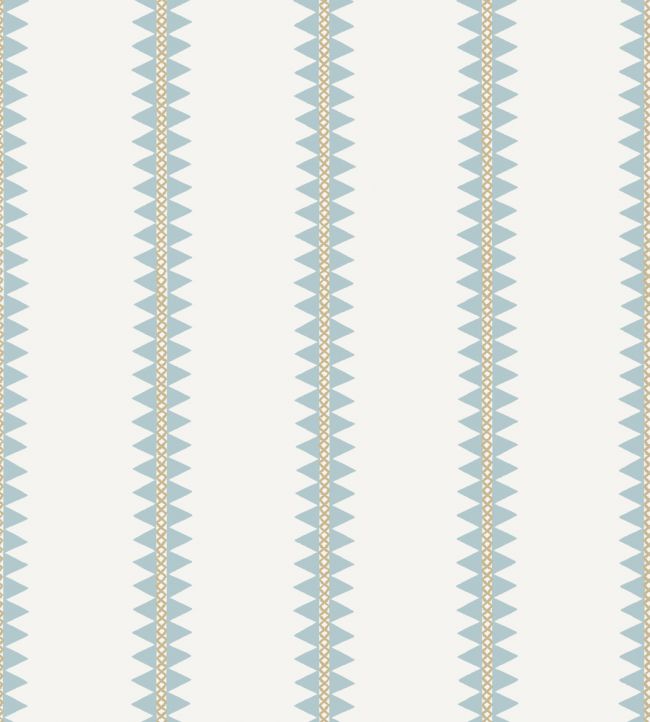 Reno Stripe Wallpaper by Thibaut Spa Blue