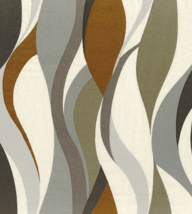 Ritournelle Fabric by Casamance Camel / Anthracite