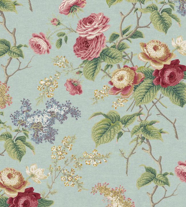Rosemoore Fabric by Warner House Mist