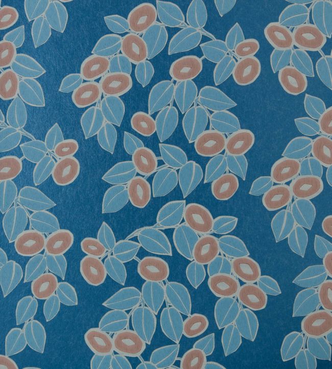 Rosetta Wallpaper in Midnight by 1838 Wallcoverings | Jane Clayton