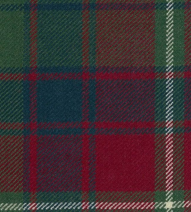 Roxburgh Red Mtd Fabric by The Isle Mill Red