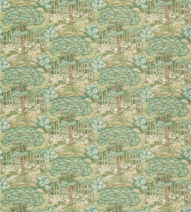Ruskin Cotton Fabric by GP & J Baker Green
