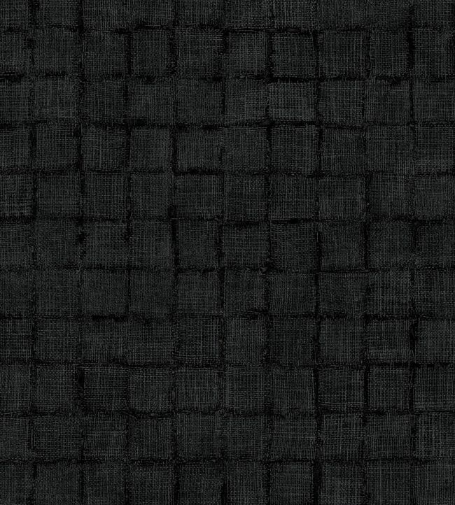 Rustic Check Wallpaper by Eijffinger Black