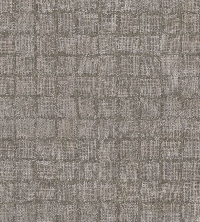 Rustic Check Wallpaper by Eijffinger Brown