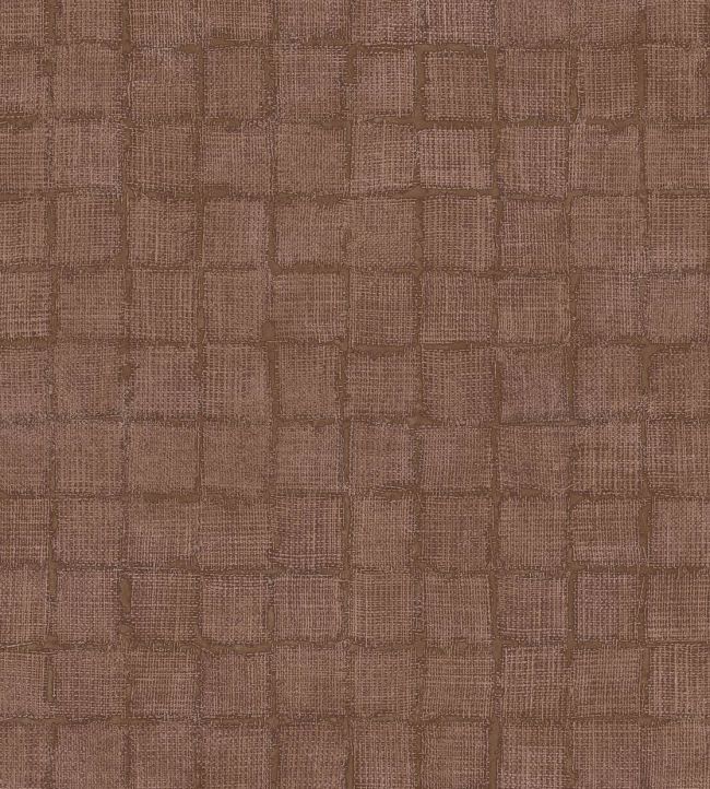 Rustic Check Wallpaper by Eijffinger Orange / Terracotta