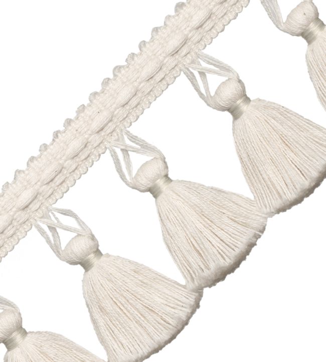 Bali Cotton Tassel Fringe Trimming by Samuel & Sons Cream