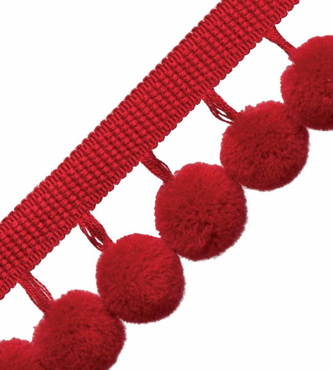 Dolce Pom Pom Fringe Trimmings in Candy Apple by Samuel & Sons | Jane ...