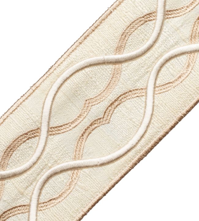 Comet Embroidered Border Trimming by Samuel & Sons Crystal