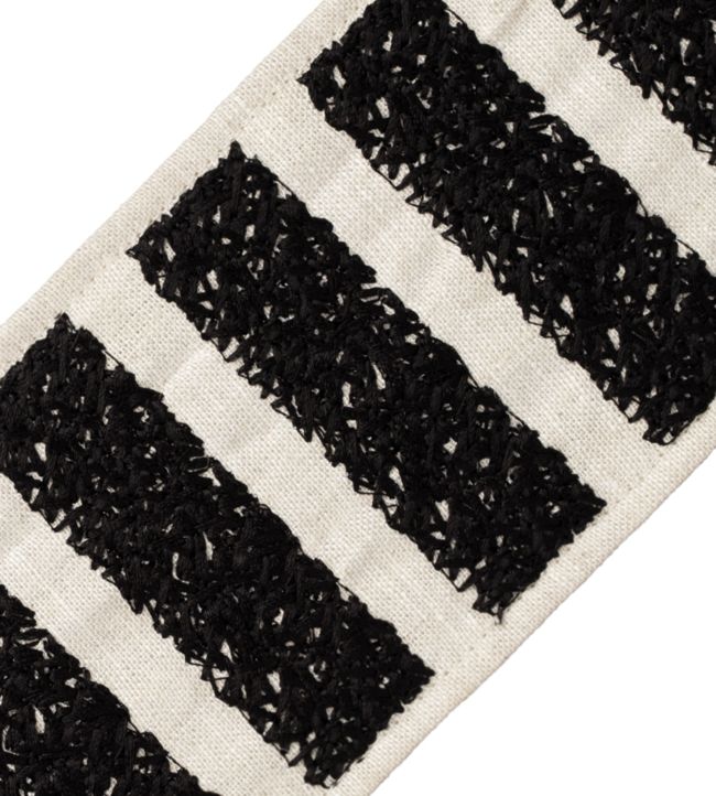 Equinox Embroidered Border Trimming by Samuel & Sons Obsidian