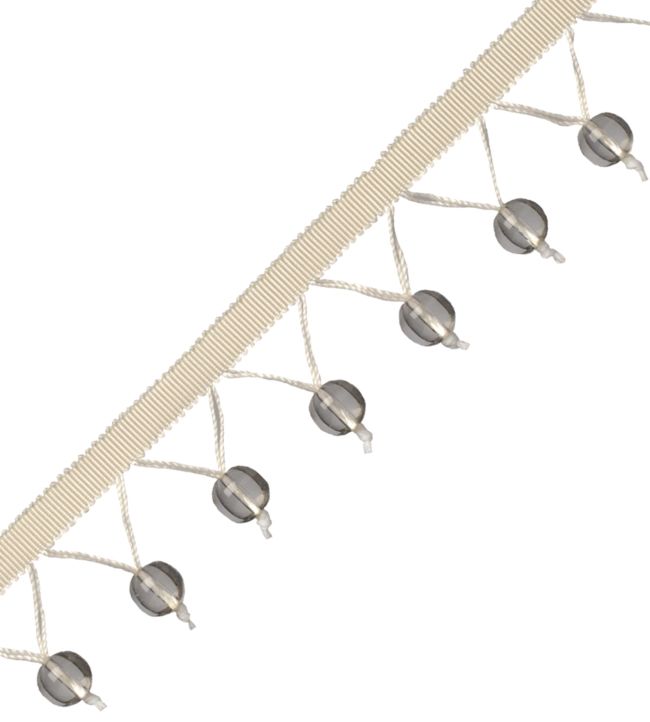 Meteor Glass Bead Fringe Trimming by Samuel & Sons Titanium