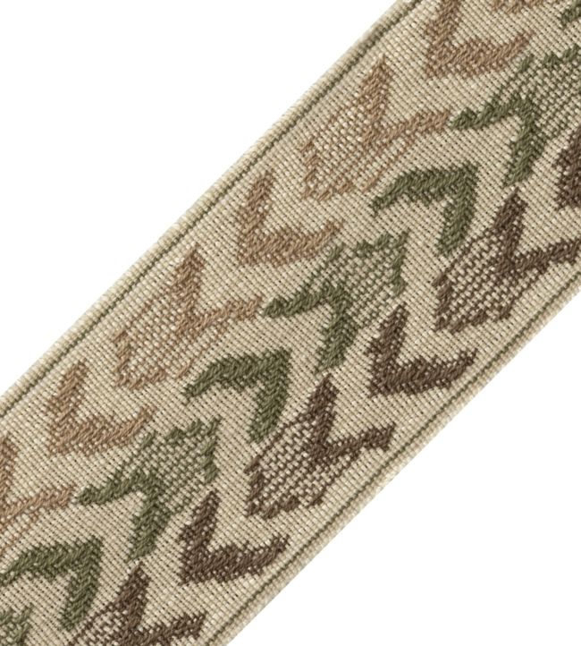 Somerset Ikat Border Trimming by Samuel & Sons Olive
