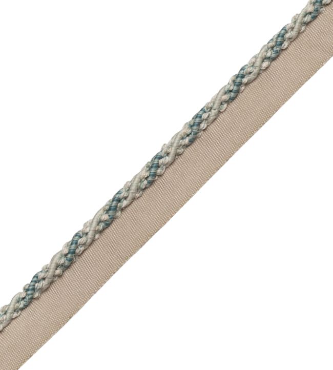 5mm Tiverton Cord With Tape Trimming by Samuel & Sons Aqua