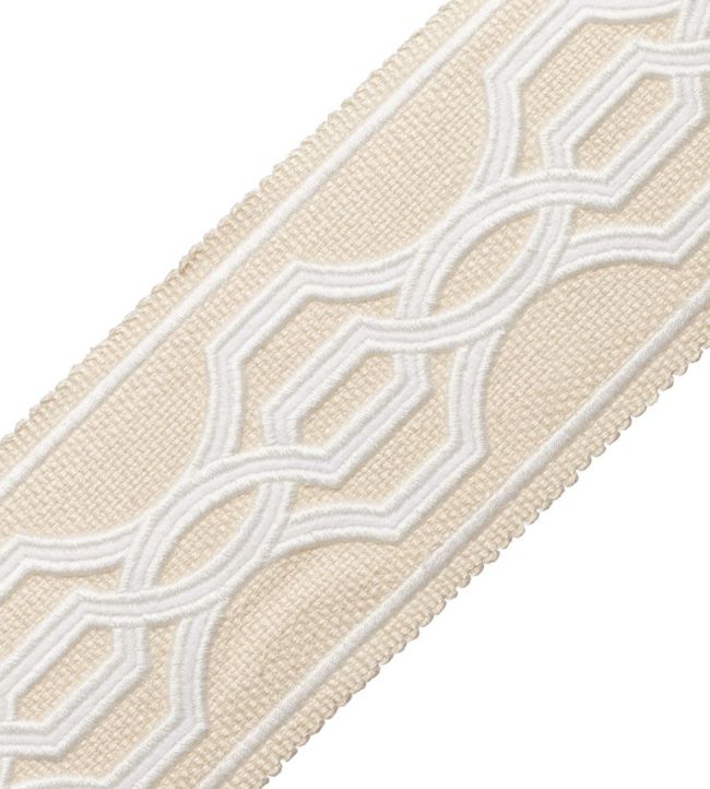 Veranda Linen Applique Border Trimming by Samuel & Sons Narcisses