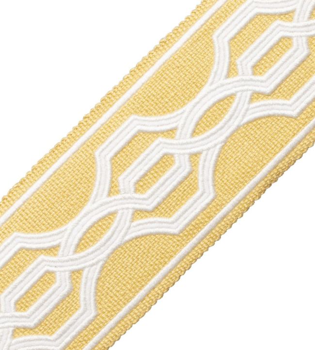 Veranda Linen Applique Border Trimming by Samuel & Sons Oro