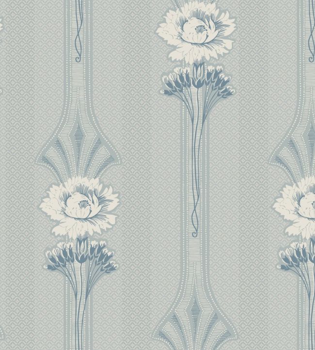 Margareta Wallpaper by Sandberg Powder Blue