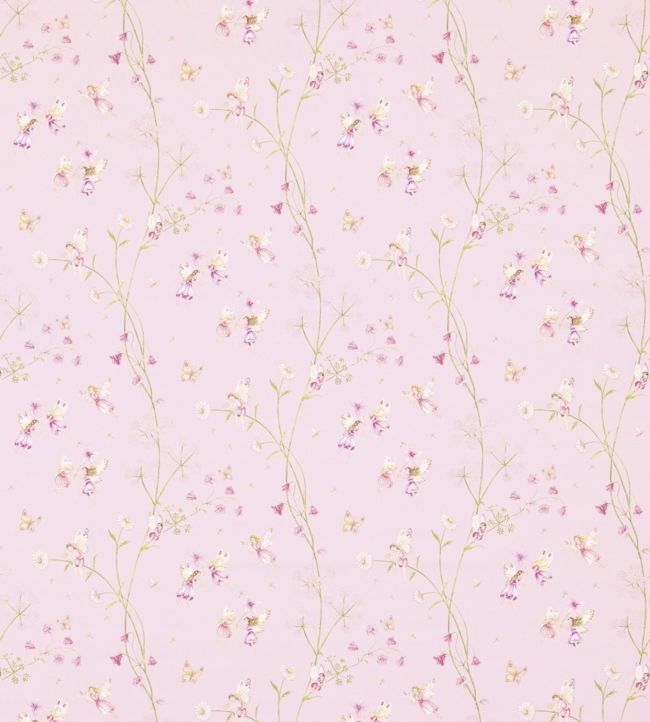 Fairyland Fabric by Sanderson in Pink Jane Clayton