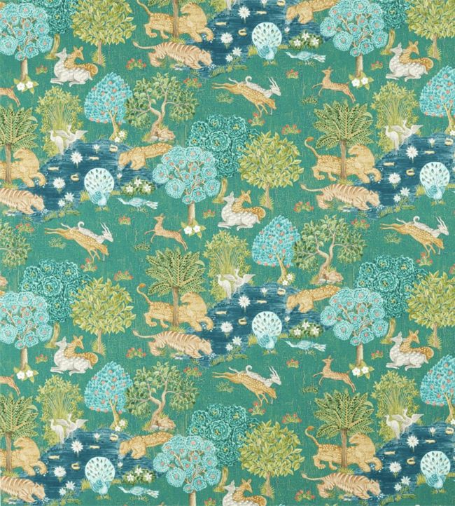 Pamir Garden Fabric by Sanderson Teal