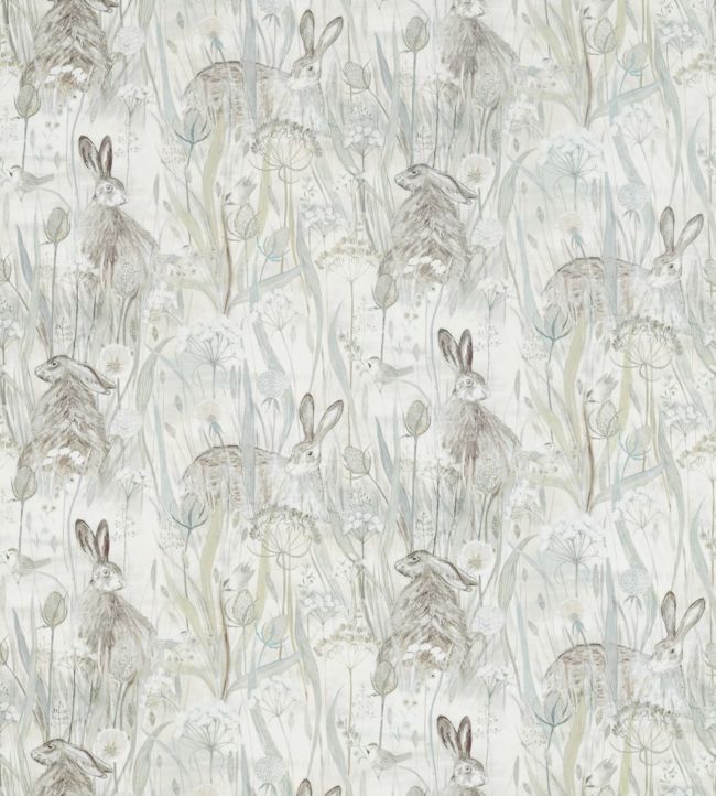 Dune Hares Fabric by Sanderson Mist/Pebble