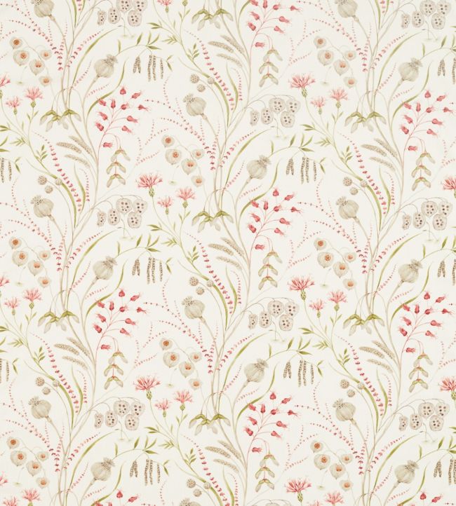 Summer Harvest Fabric by Sanderson Claret/Olive