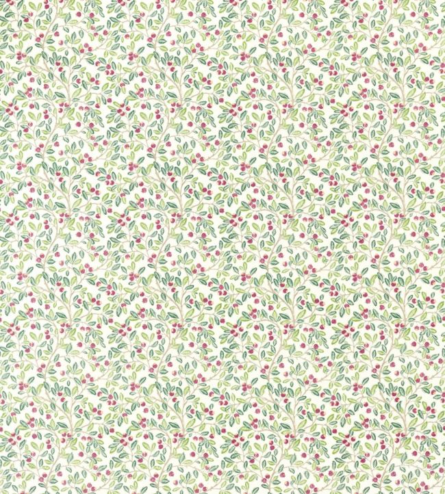 Wild Berries Fabric by Sanderson Fern/Mulberry
